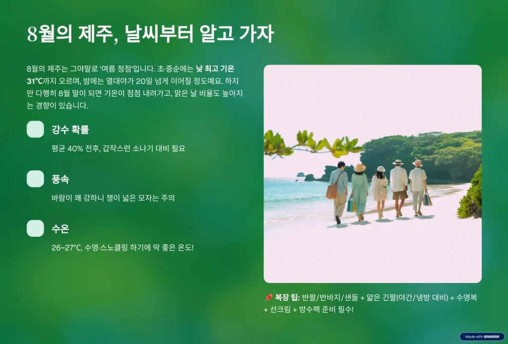 8월 제주 여행